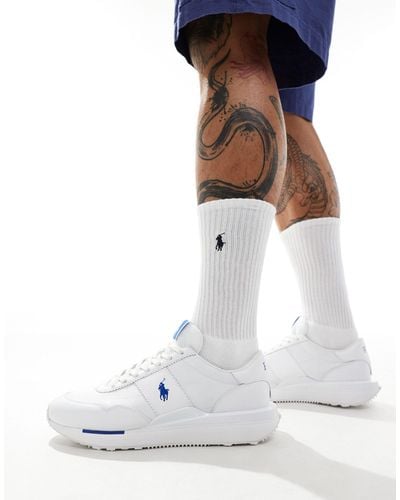 Polo Ralph Lauren – train '89 – sneaker aus leder - Weiß