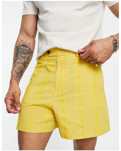 ASOS Smart Bermuda Shorts - Yellow