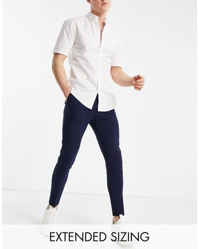 ASOS Pantaloni corti eleganti super skinny, colore - Blu