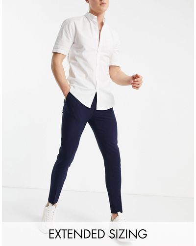 ASOS Super Skinny Cropped Smart Trouser - Blue