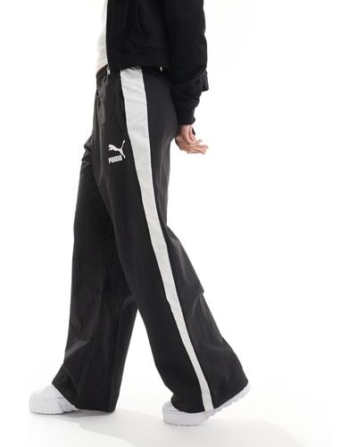 PUMA – t7 – oversize-jogginghose aus webstoff - Schwarz