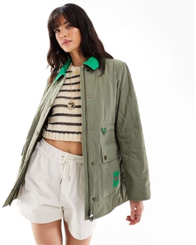 Barbour X Asos Kaz Quilted Jacket - Green