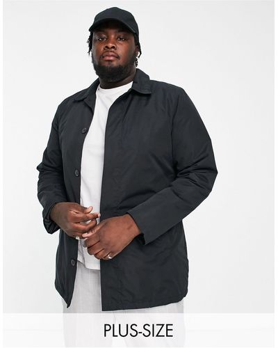 French Connection Plus Lined Classic Mac Jacket - Blue