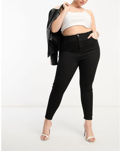 Cotton On Curve - Skinny Jeans Met Hoge Taille - Zwart