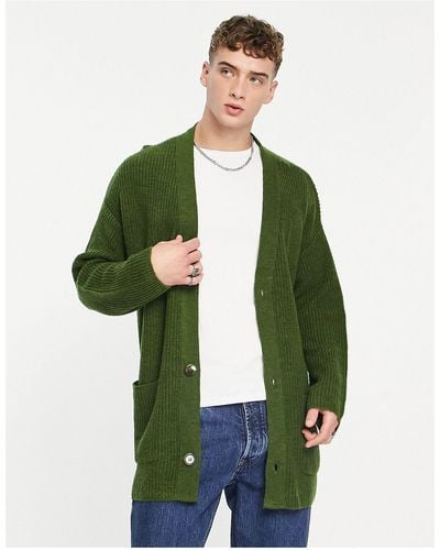 Reclaimed (vintage) Oversized Cardigan - Green