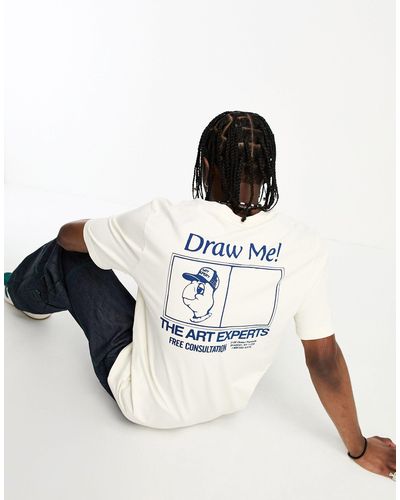 Coney Island Picnic T-shirt à manches courtes avec imprimé art school sur la poitrine et au dos - cassé - Noir