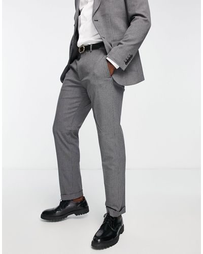 SELECTED Slim Fit Suit Trousers - Grey
