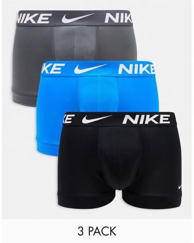 Nike – dri-fit – 3er-pack mikrofaser-unterhosen - Blau