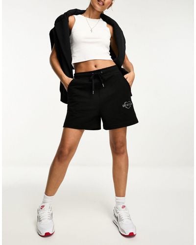 Love Moschino Jersey Shorts With Logo - Black