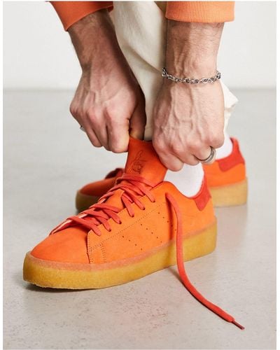 adidas Originals Stan smith - baskets en crêpe - Orange