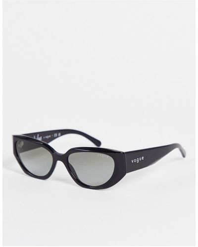 Vogue X Hailey Bieber Cat Eye Sunglasses - White