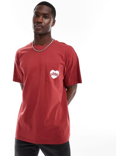 Carhartt Amour Pocket Heart T-shirt - Red