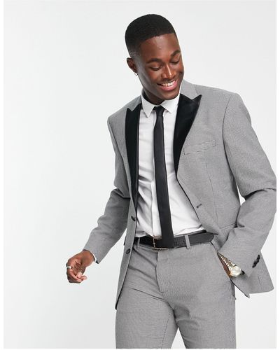 New Look Slim Suit Jacket - Gray