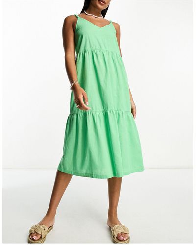 Roxy Waiting Line Maxi Beach Summer Dress - Green