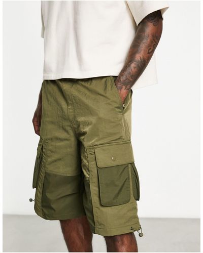 Bershka Parachute-short Met Cargozakken - Groen