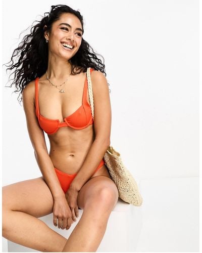 Pull&Bear Balcony Underwi Bikini Top - Orange