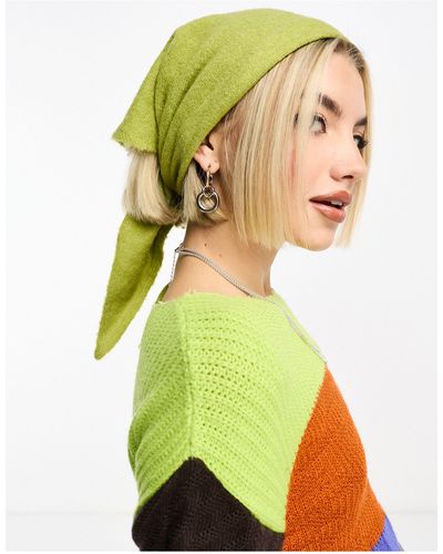 Collusion Knitted Head Scarf - Yellow