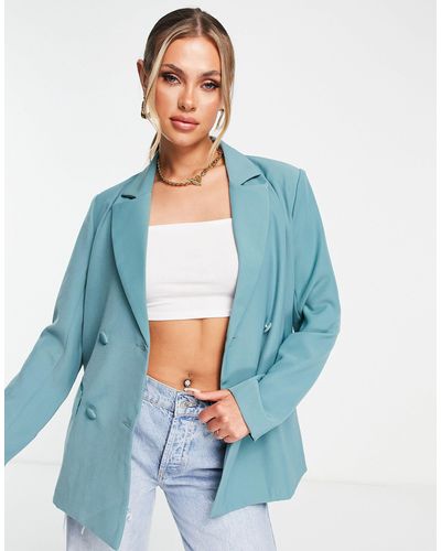 4th & Reckless Oversized Double-breasted Blazer - Groen