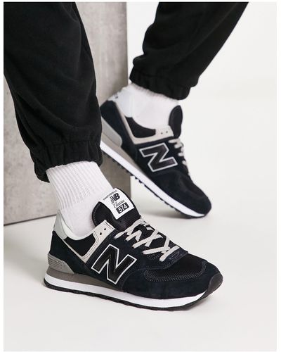 New Balance 574 - sneakers metallico - Nero