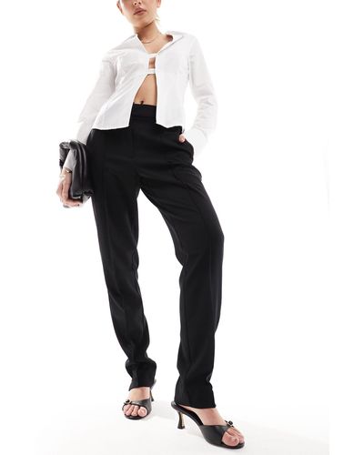 Y.A.S High Waisted Tapered Trousers - Black