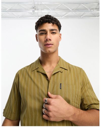 Ben Sherman Short Sleeve Stripe Shirt - Green