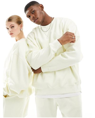 Weekday Unisex – oversize-sweatshirt - Weiß
