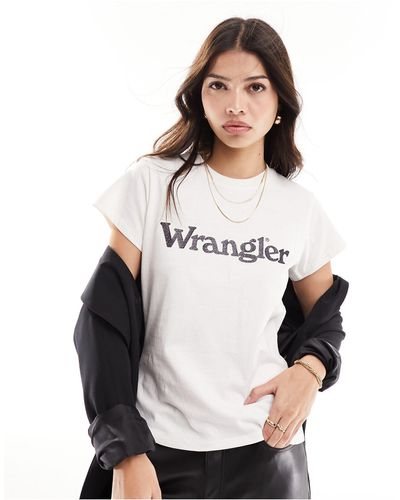 Wrangler Camiseta blanca con logo - Blanco