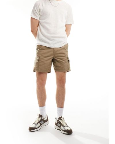 ASOS – schmale cargo-shorts - Natur