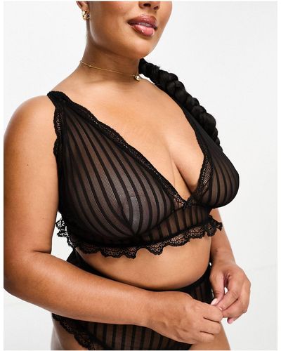 ASOS DESIGN smoothing padded non wire bra in black