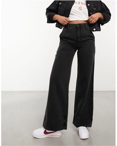 Lee Jeans Stella - jeans a fondo ampio e vita alta neri - Nero