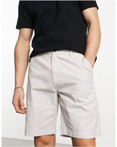 New Look Straight Chino Shorts - White