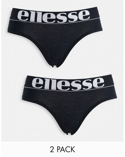 Ellesse Set Van 2 Onderbroeken Met Logoband - Zwart