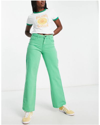 Noisy May Amanda - jeans verdi a fondo ampio - Verde