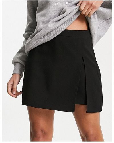 Pimkie Side Split Mini Skirt - Black