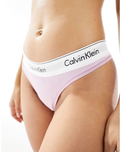 Calvin Klein Modern cotton - perizoma lilla a vita alta - Viola