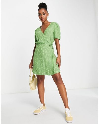 & Other Stories Wrap Mini Dress - Green