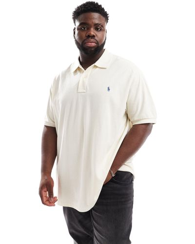 Polo Ralph Lauren – big & tall – custom fit pikee-polohemd - Weiß