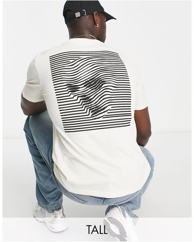 Bolongaro Trevor Tall - T-shirt Met Lijntekening Van Schedel - Wit