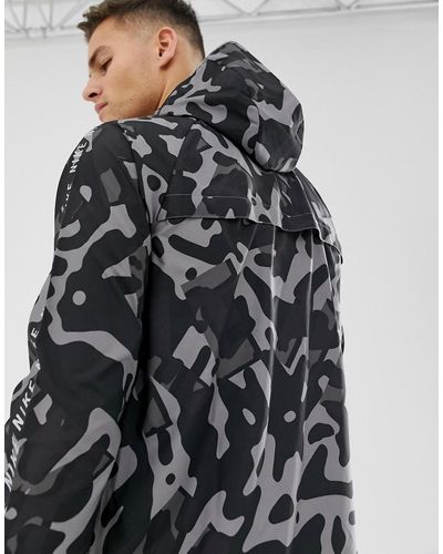 Nike Nsw Jacket Hooded Windbreaker Camouflage - Black