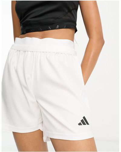 adidas Originals Adidas Football 3 Stripe Shorts - White