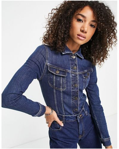 Lee Jeans Giacca di jeans indaco con cucitura - Blu