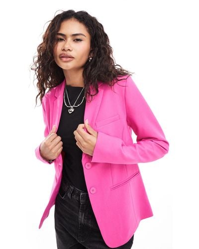 French Connection – einreihiger, eleganter blazer - Pink