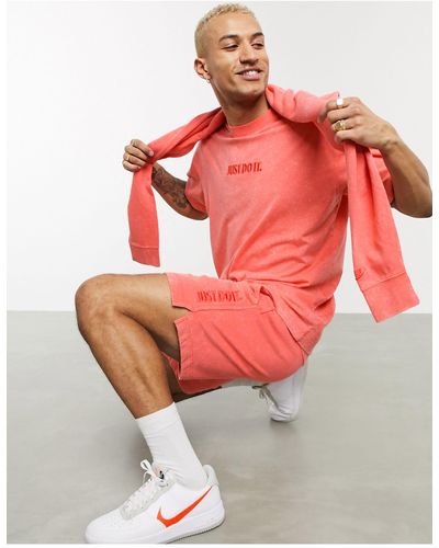 Nike – just do it – verwaschene shorts - Rot