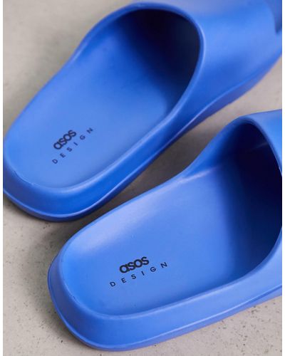 ASOS Slippers Met Dikke Zool - Blauw