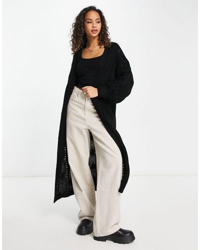 In The Style X Jac Jossa Exclusive Knitted Maxi Cable Knit Chunky Cardi - White