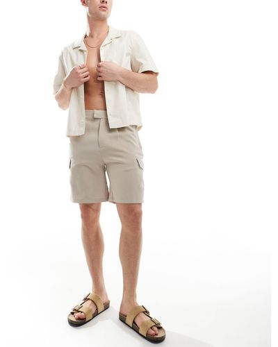 The Couture Club Smart Cargo Shorts - White