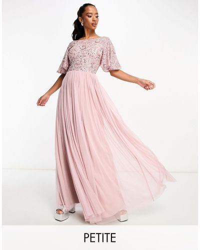 Beauut Petite - robe longue ornementée - Rose