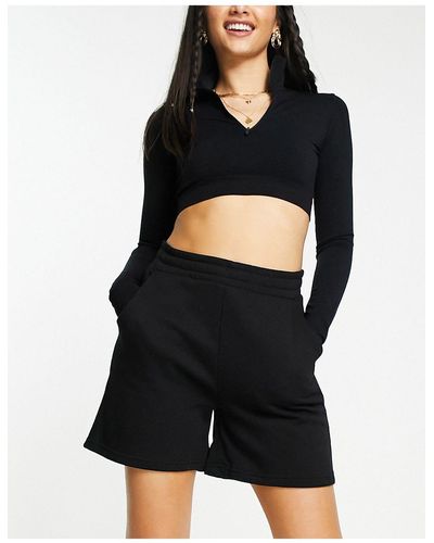 Stradivarius Sweat Short - Black