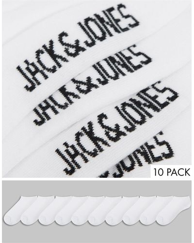 Jack & Jones 10 Pack Socks - White