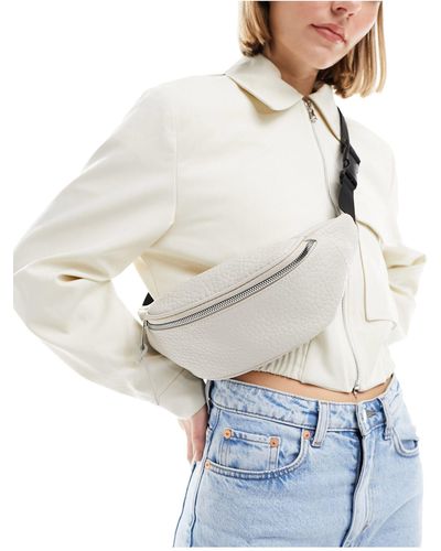 ASOS Textured Bumbag - White